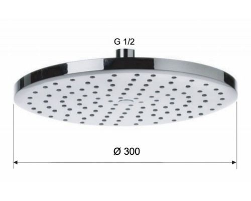 Верхний душ с шарнирным соединением 30 см Remer 356MD30X
