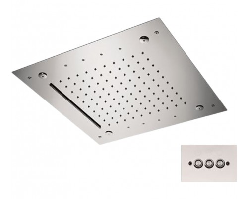 Верхний душ потолочный с подсветкой 43 см Remer 357RS43NC