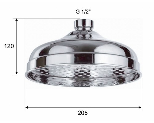 Верхний душ с шарнирным соединением 20 см Remer 359B20X