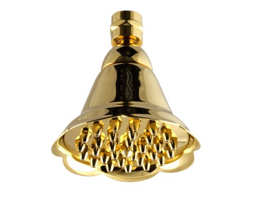 Верхний душ с шарнирным соединением 10 см Remer 359BEDOX, золото глянцевое