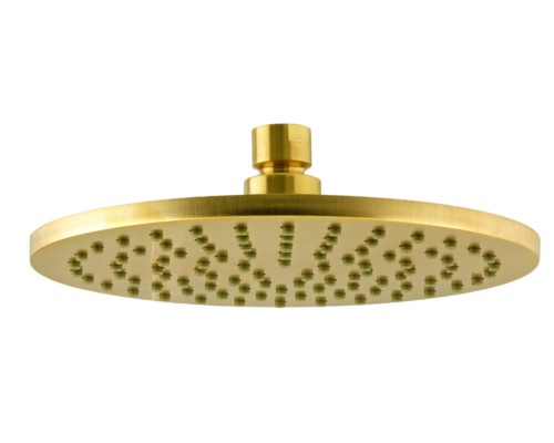 Верхний душ с шарнирным соединением 30 см Remer 359MM30BGX, золото брашированное