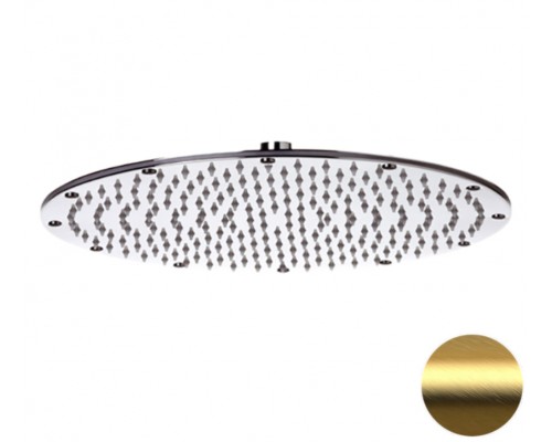 Верхний душ с шарнирным соединением 35 см Remer 359MMXLBG, золото брашированное