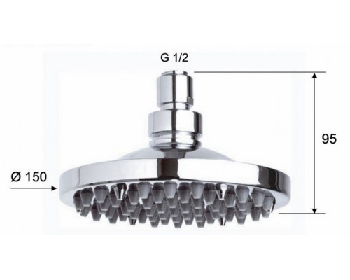 Верхний душ с шарнирным соединением 15 см Remer 359R15X