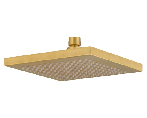 Верхний душ с шарнирным соединением 20 см Remer 359SSBGX, золото брашированное