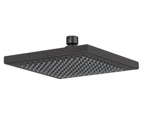 Верхний душ с шарнирным соединением 20 см Remer 359SSCFPX, черный брашированный хром