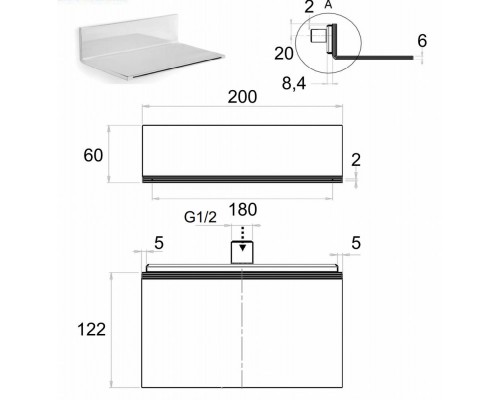 Излив настенный Remer 359XL