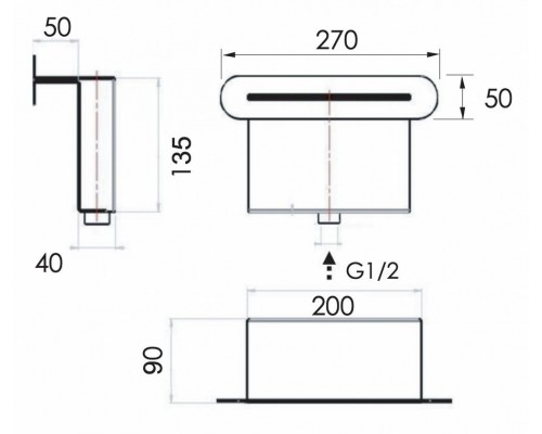 Излив настенный Remer 359XM