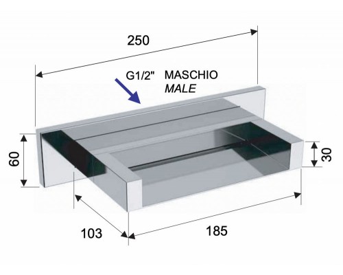Излив настенный Remer 359ZC