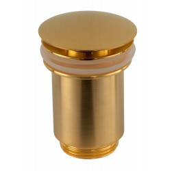 Донный клапан без перелива 1”1/4 Remer 904CC114BG, золото брашированное