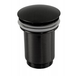 Донный клапан без перелива 1”1/4 Remer 904CC114СFP, черный брашированный хром