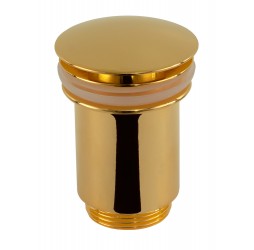 Донный клапан без перелива 1”1/4 Remer 904CC114DO, золото глянцевое