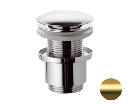 Донный клапан без перелива 1”1/4 Remer 904CC2114BG, золото брашированное