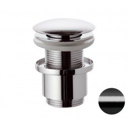 Донный клапан без перелива 1”1/4 Remer 904CC2114CFP, черный брашированный хром