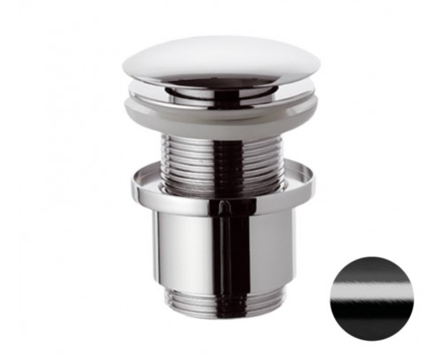 Донный клапан без перелива 1”1/4 Remer 904CC2114CFP, черный брашированный хром