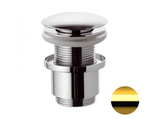 Донный клапан без перелива 1”1/4 Remer 904CC2114DO, золото глянцевое