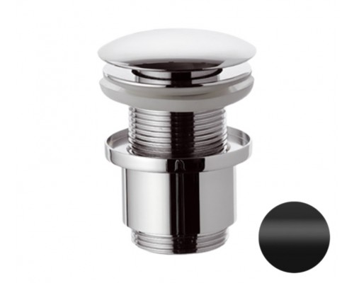 Донный клапан без перелива 1”1/4 Remer 904CC2114NO, черный матовый