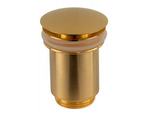 Донный клапан с переливом 1”1/4 Remer 905CC114BG, золото брашированное