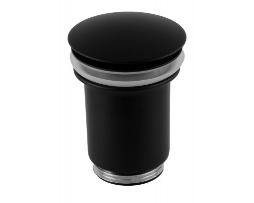 Донный клапан с переливом 1”1/4 Remer 905CC114NO, черный матовый