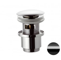 Донный клапан с переливом 1”1/4 Remer 905CC2114CFP, черный брашированный хром