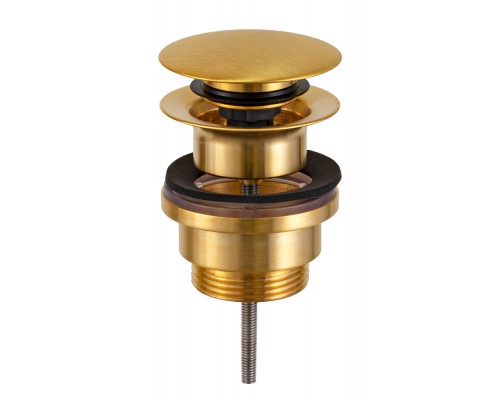 Донный клапан универсальный 1”1/4 Remer 905CCR114BG, золото брашированное