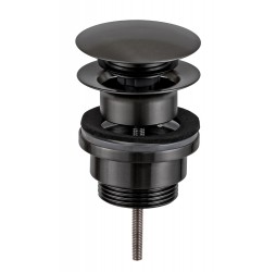 Донный клапан универсальный 1”1/4 Remer 905CCR114CFP, черный брашированный хром