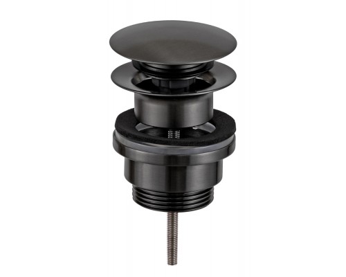 Донный клапан универсальный 1”1/4 Remer 905CCR114CFP, черный брашированный хром