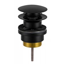 Донный клапан универсальный 1”1/4 Remer 905CCR114NO, черный матовый