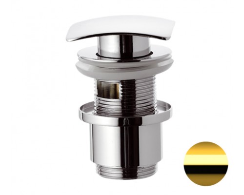 Донный клапан с переливом 1”1/4 Remer 905SCC2114DO, золото глянцевое