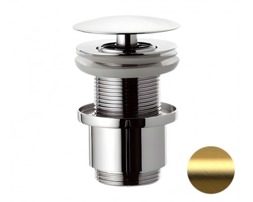 Донный клапан незапираемый без перелива 1”1/4 Remer 9072BG, золото брашированное