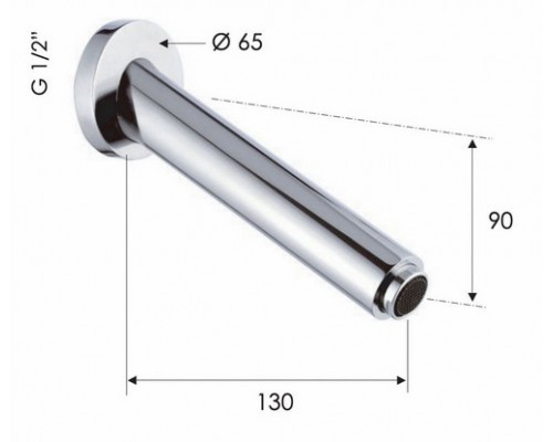 Излив настенный 13 см Remer 91N2