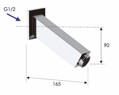 Излив настенный 16 см Remer 91Q2