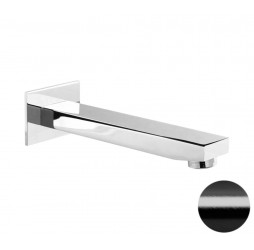 Излив настенный 18 см Remer Qubika 91QCFP, черный брашированный хром