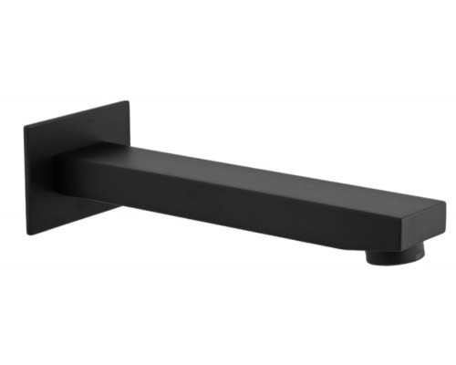 Излив настенный 18 см Remer Qubika 91QNO, черный матовый