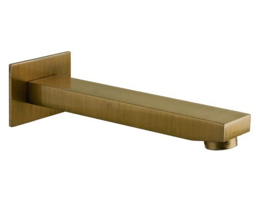 Излив настенный 18 см Remer Qubika 91QVO, бронза