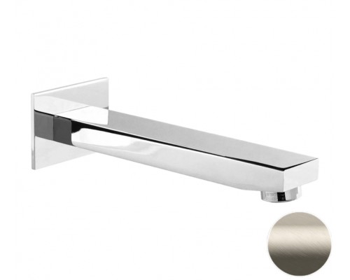 Излив настенный 18 см Remer Qubika 91QXV, сталь