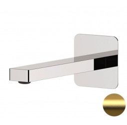 Излив настенный 19 см Remer Slash 91SLBG, золото брашированное