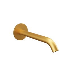 Излив настенный 16 см Remer X Style 91XBG, золото брашированное