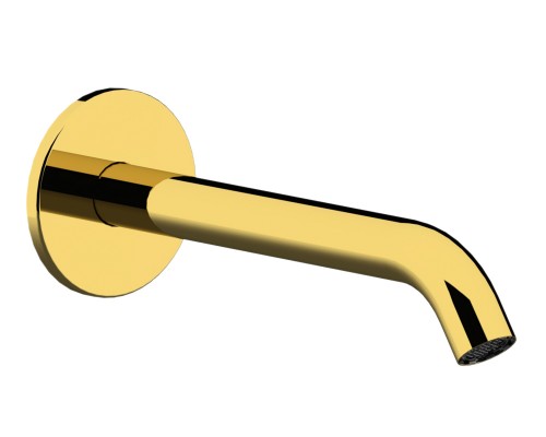 Излив настенный 16 см Remer X Style 91XDO, золото глянцевое