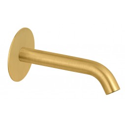 Излив настенный 16 см Remer X Style 91XF90BG, золото брашированное