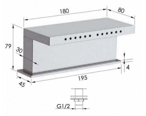 Излив в борт ванны Remer 91ZCF