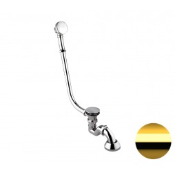 Слив-перелив click-clack для ванны Remer 96LICCDO, золото глянцевое