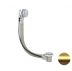 Слив-перелив полуавтоматический для ванны Remer 96PBG, золото брашированное