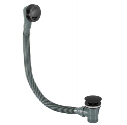 Слив-перелив click-clack для ванны Remer 96PCCCFP, черный брашированный хром