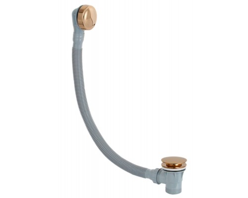 Слив-перелив click-clack для ванны Remer 96PCCDO, золото глянцевое