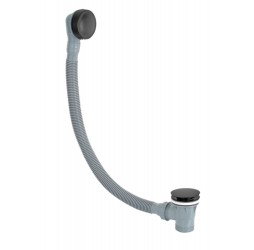 Слив-перелив click-clack для ванны Remer 96PCCNO, черный матовый