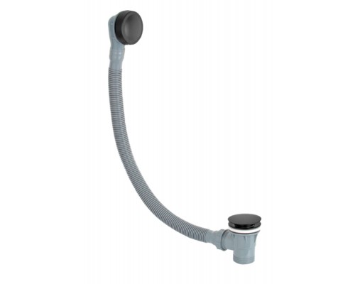 Слив-перелив click-clack для ванны Remer 96PCCNO, черный матовый