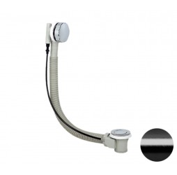 Слив-перелив полуавтоматический для ванны Remer 96PCFP, черный брашированный хром