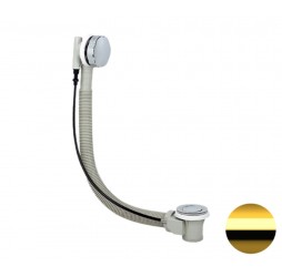 Слив-перелив полуавтоматический для ванны Remer 96PDO, золото глянцевое