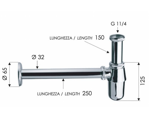 Сифон 1”1/4 Remer 970Z, замак