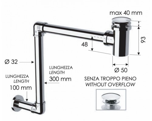 Сифон с донным клапаном Remer 984